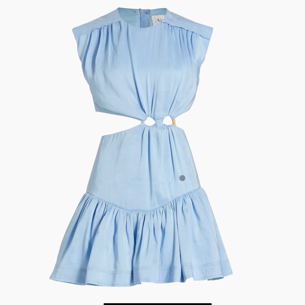 Aje Blue Scent Of Summer Ring Flip Mini-Dress